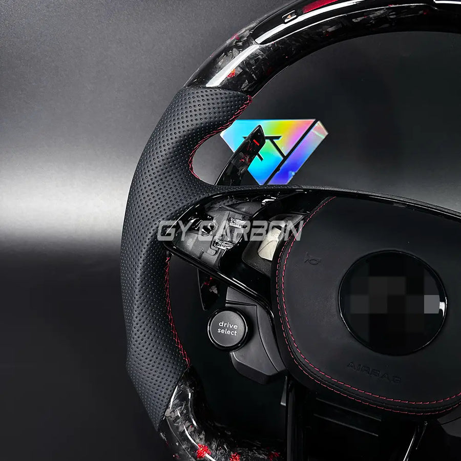 Custom Carbon Fiber LED Steering Wheel For Skoda VRS Octavia