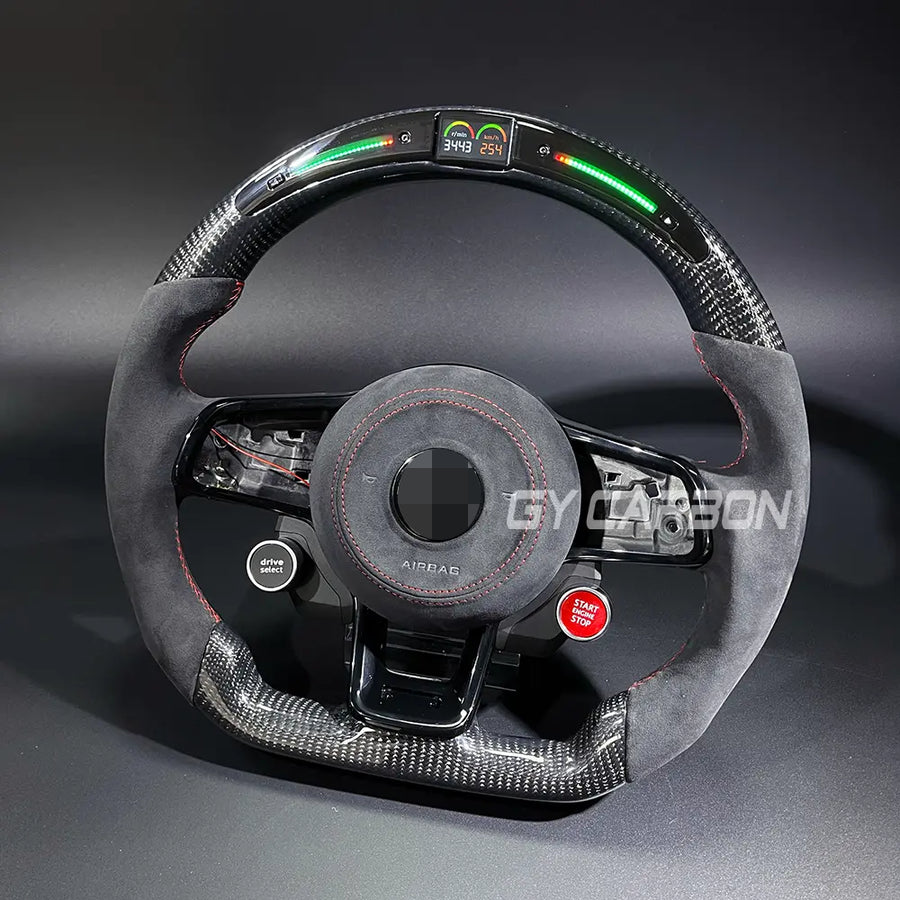 Custom Carbon LED Steering Wheel For VW Golf R MK7 Mk7.5