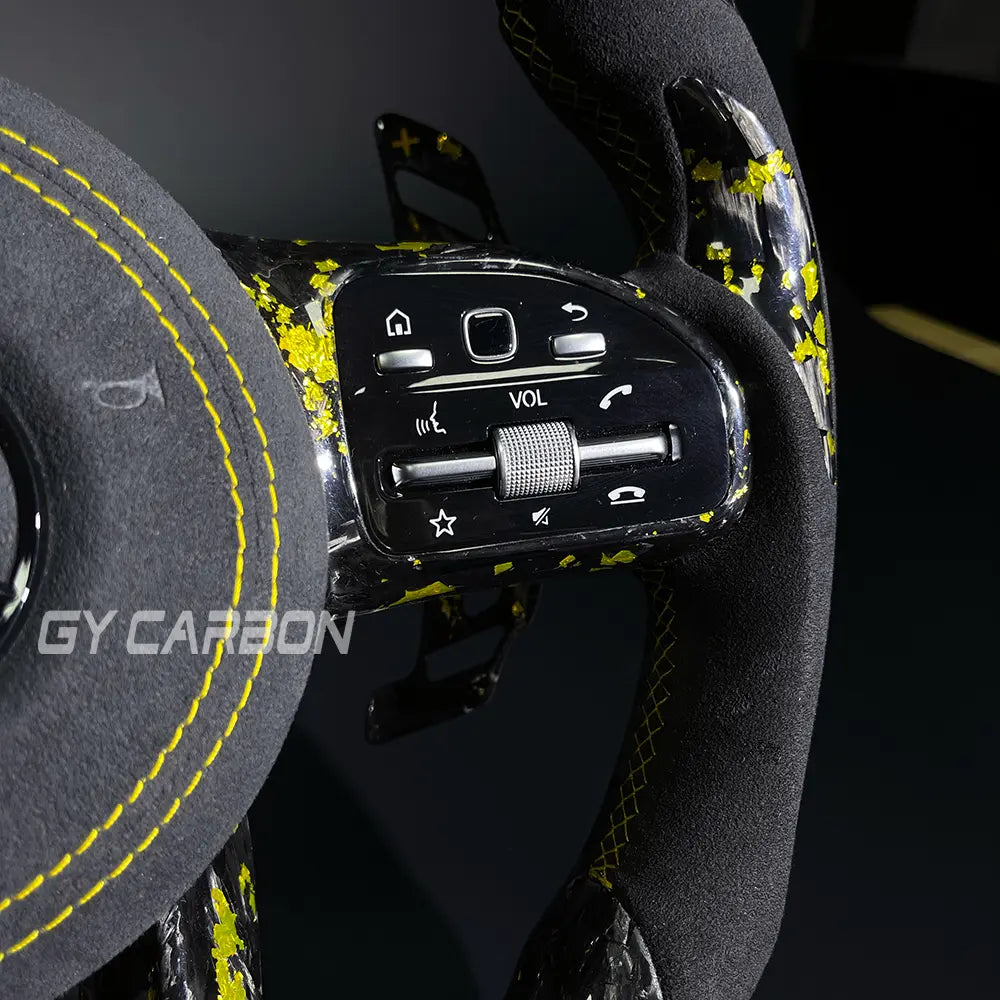 LED Steering Wheel For Mercedes Benz AMG C63 E63 GLA GLC GLE Upgrade