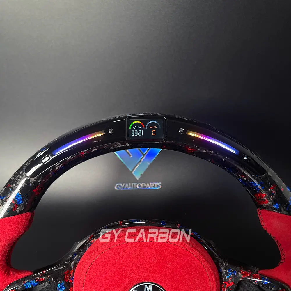 Forged Carbon Fiber LED Steering Wheel For BMW G30 G31 G32 G38 G02 G87 G80 G82 G42 G20 M3-M5