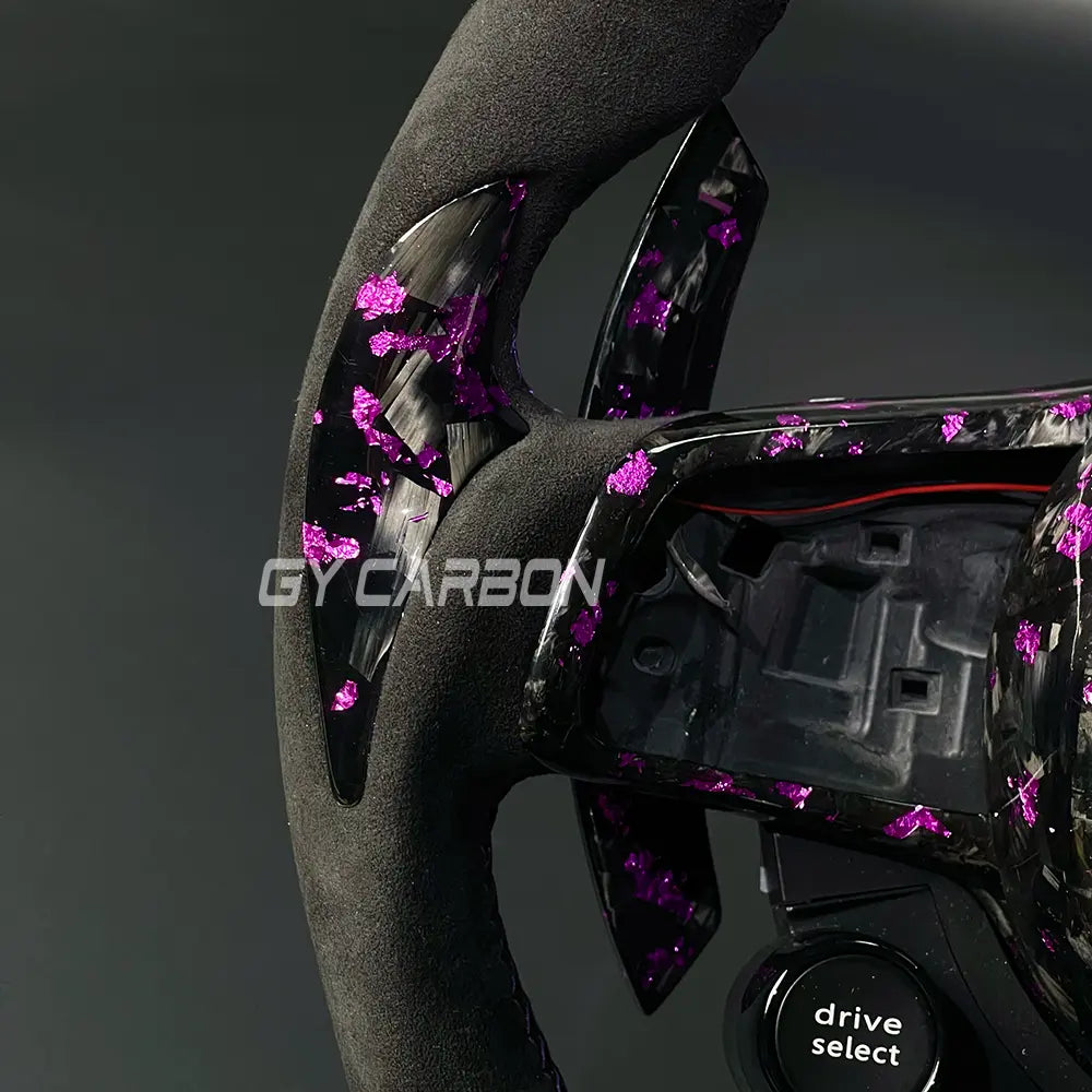 LED Steering Wheel For VW Golf R MK7 Mk7.5 Custom Forged Carbon