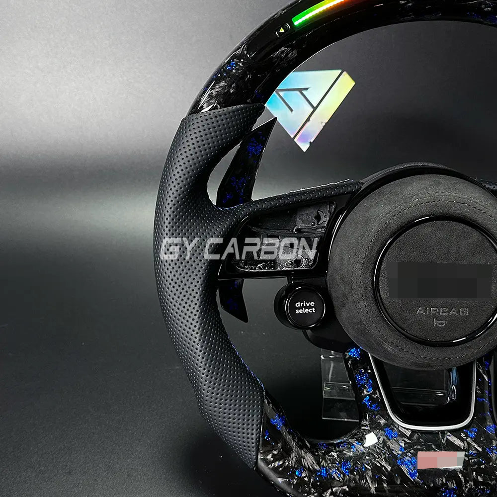 Forged Carbon Fiber LED Steering Wheel For Audi B9 RS3 RS4 RS5 S3 S4 S5 A3 A4 A5