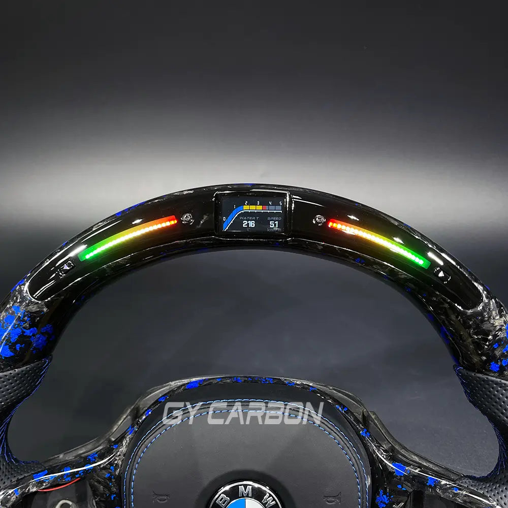 Forged Carbon Fiber LED Steering Wheel For BMW G Series X3-X5 M3-M5