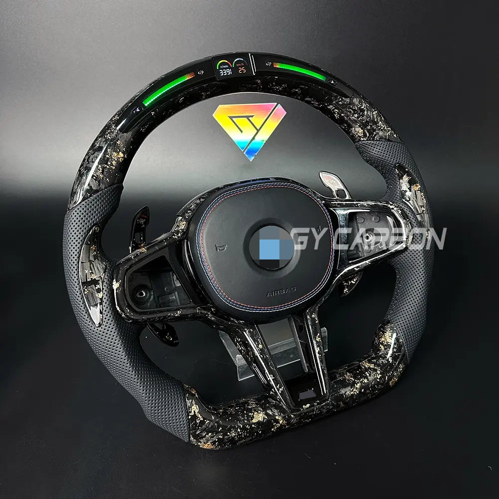 Forged Carbon Fiber LED Steering Wheel For BMW CS Series