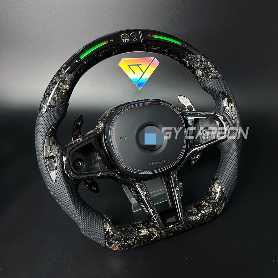Forged Carbon Fiber LED Steering Wheel For BMW CS Series