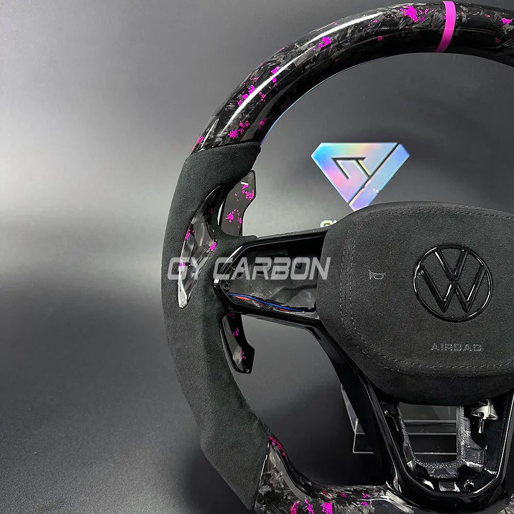 Custom Forged Carbon Steering Wheel Fit For VW Golf R GTI MK8/8.5