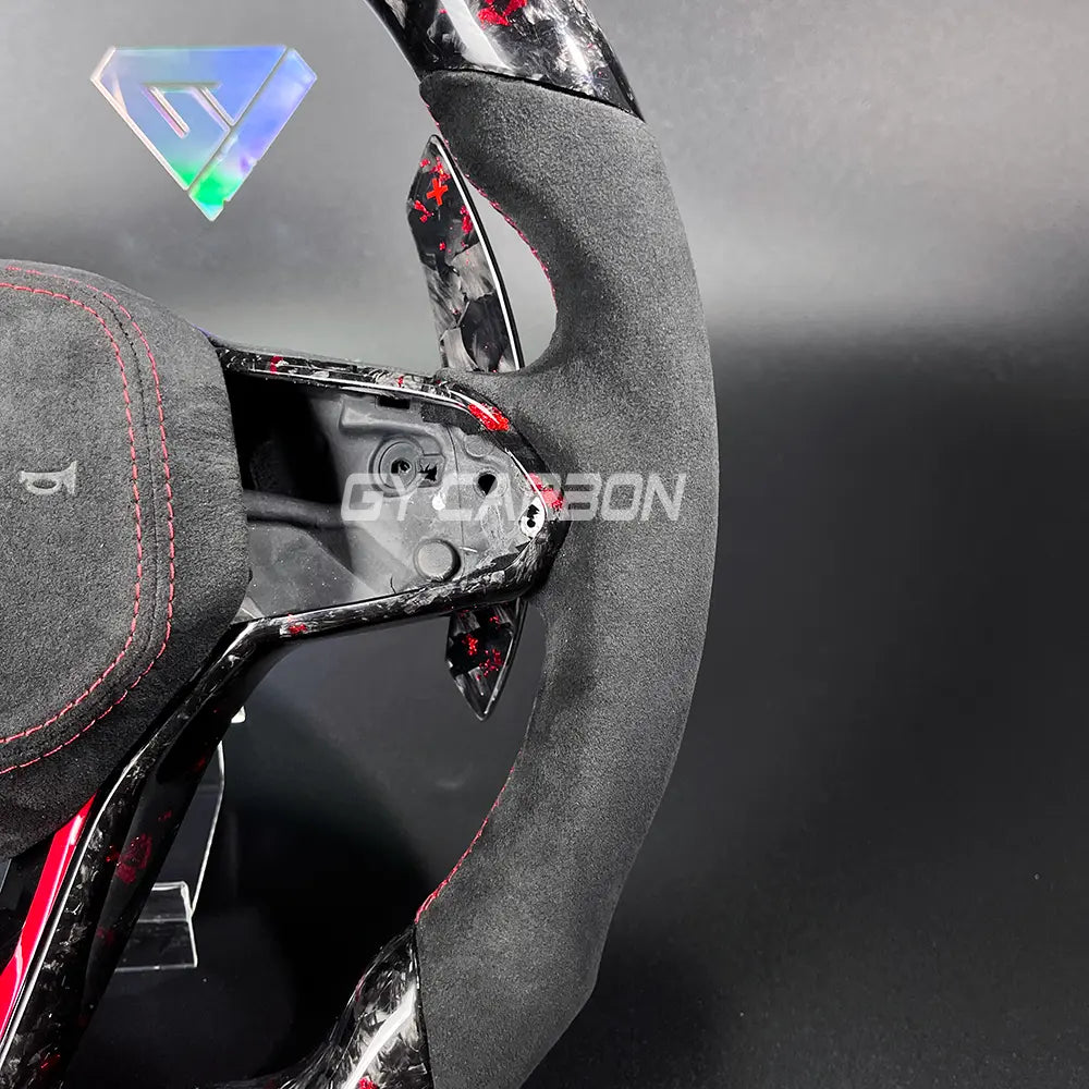 Forged Carbon Fiber LED Steering Wheel Fit For VW Golf MK8/8.5