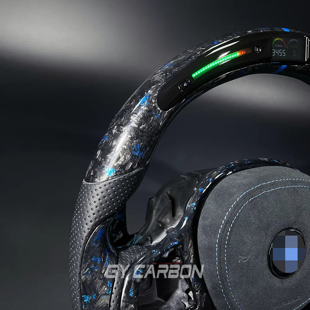 LED Forged Carbon Fiber Steering Wheel For BMW G Series