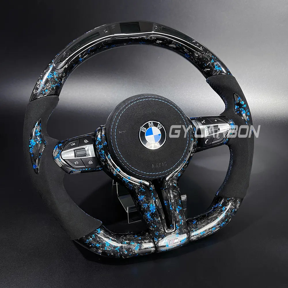 LED Steering Wheel For BMW M2-M7 X1-X7 Custom Forged Carbon Fiber