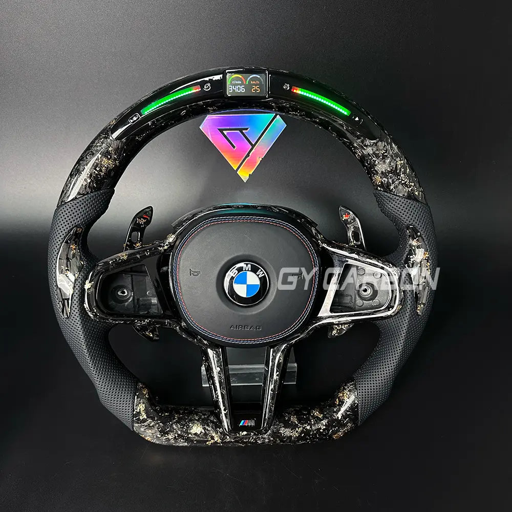 Forged Carbon Fiber LED Steering Wheel For BMW CS Series