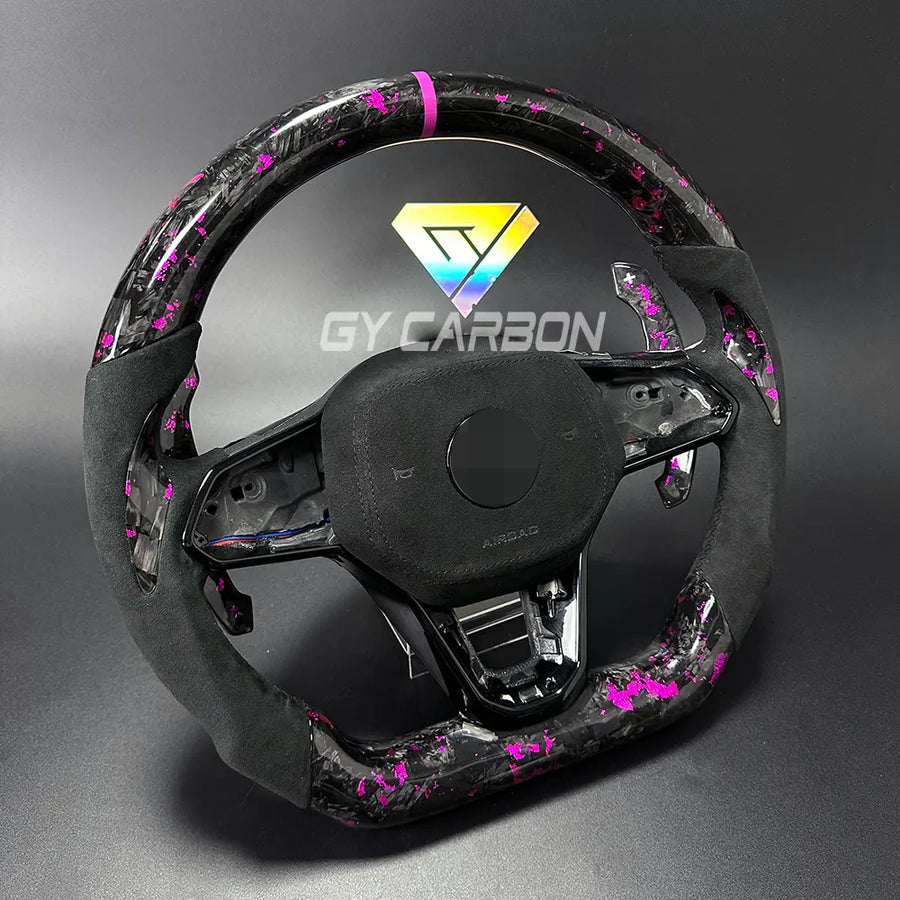 Custom Forged Carbon Steering Wheel Fit For VW Golf R GTI MK8/8.5