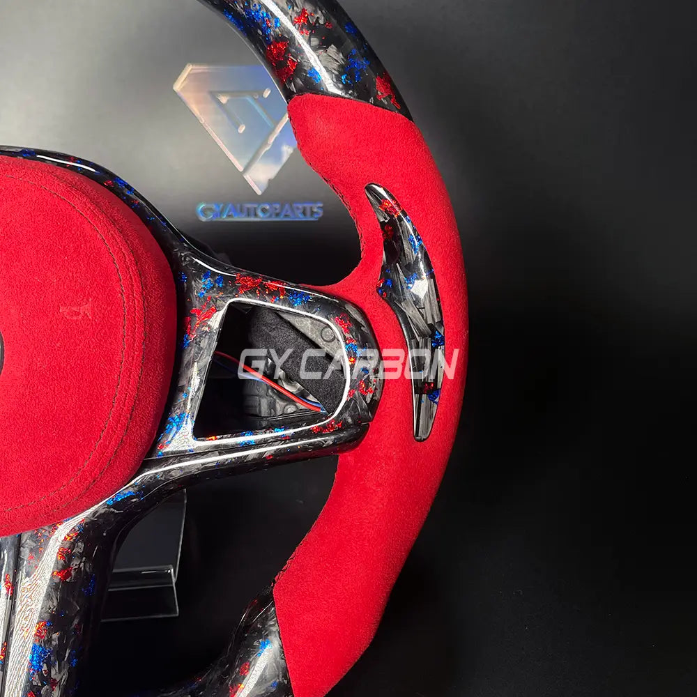 Forged Carbon Fiber LED Steering Wheel For BMW G30 G31 G32 G38 G02 G87 G80 G82 G42 G20 M3-M5