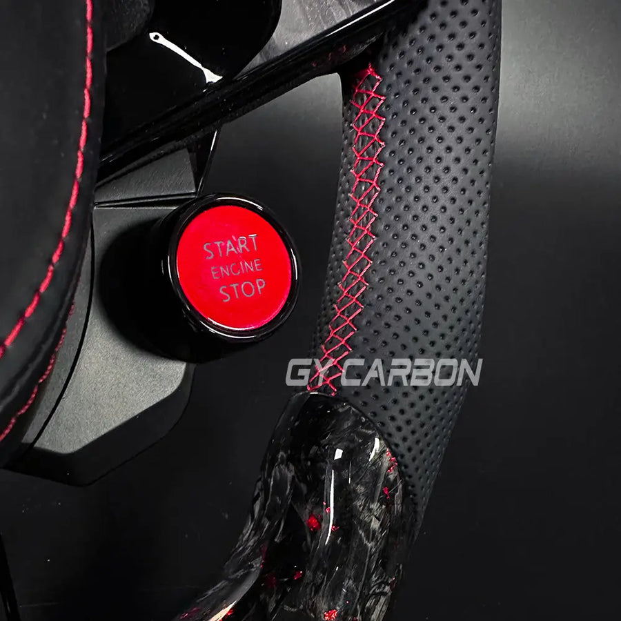 Custom Carbon Fiber LED Steering Wheel For Skoda VRS Octavia