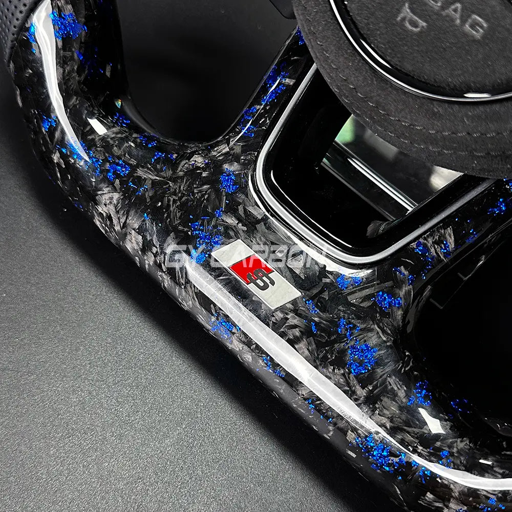 Forged Carbon Fiber LED Steering Wheel For Audi B9 RS3 RS4 RS5 S3 S4 S5 A3 A4 A5