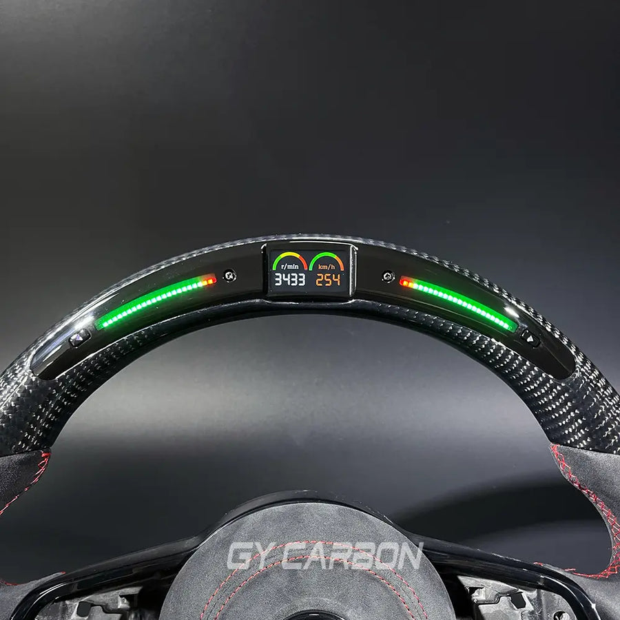 Custom Carbon LED Steering Wheel For VW Golf R MK7 Mk7.5