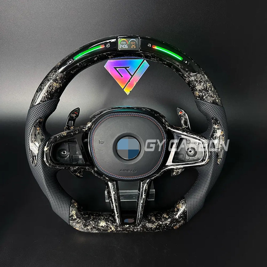 Forged Carbon Fiber LED Steering Wheel For BMW CS Series