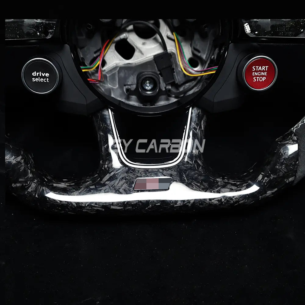 Forged Carbon Fiber Steering Wheel Fit For Audi A 3 A4 A5 RS3-RS5