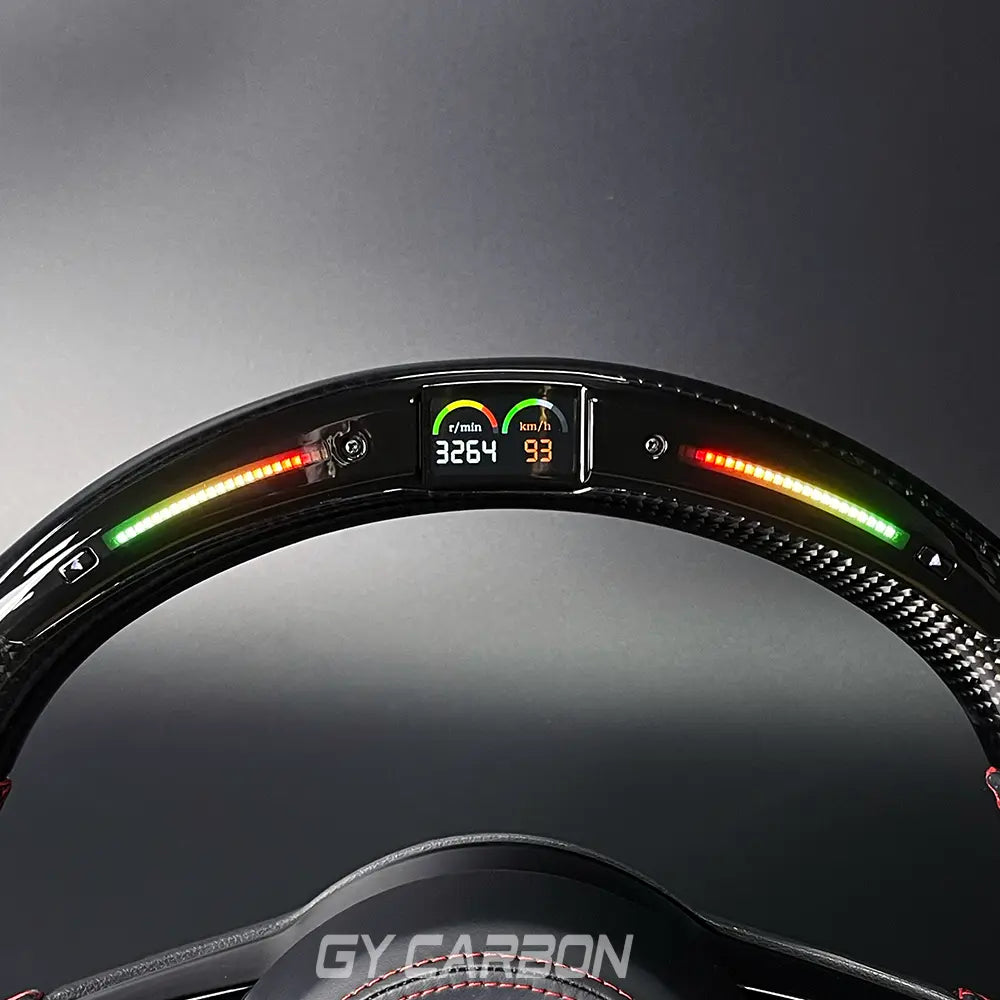 LED Steering Wheel For VW Golf 7 MK7 Mk7.5 GTI GTD 2014-2017 Carbon Fiber