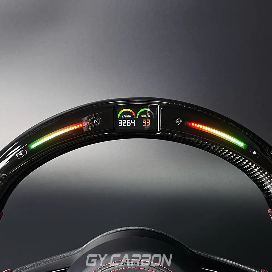 LED Steering Wheel For VW Golf 7 MK7 Mk7.5 GTI GTD 2014-2017 Carbon Fiber