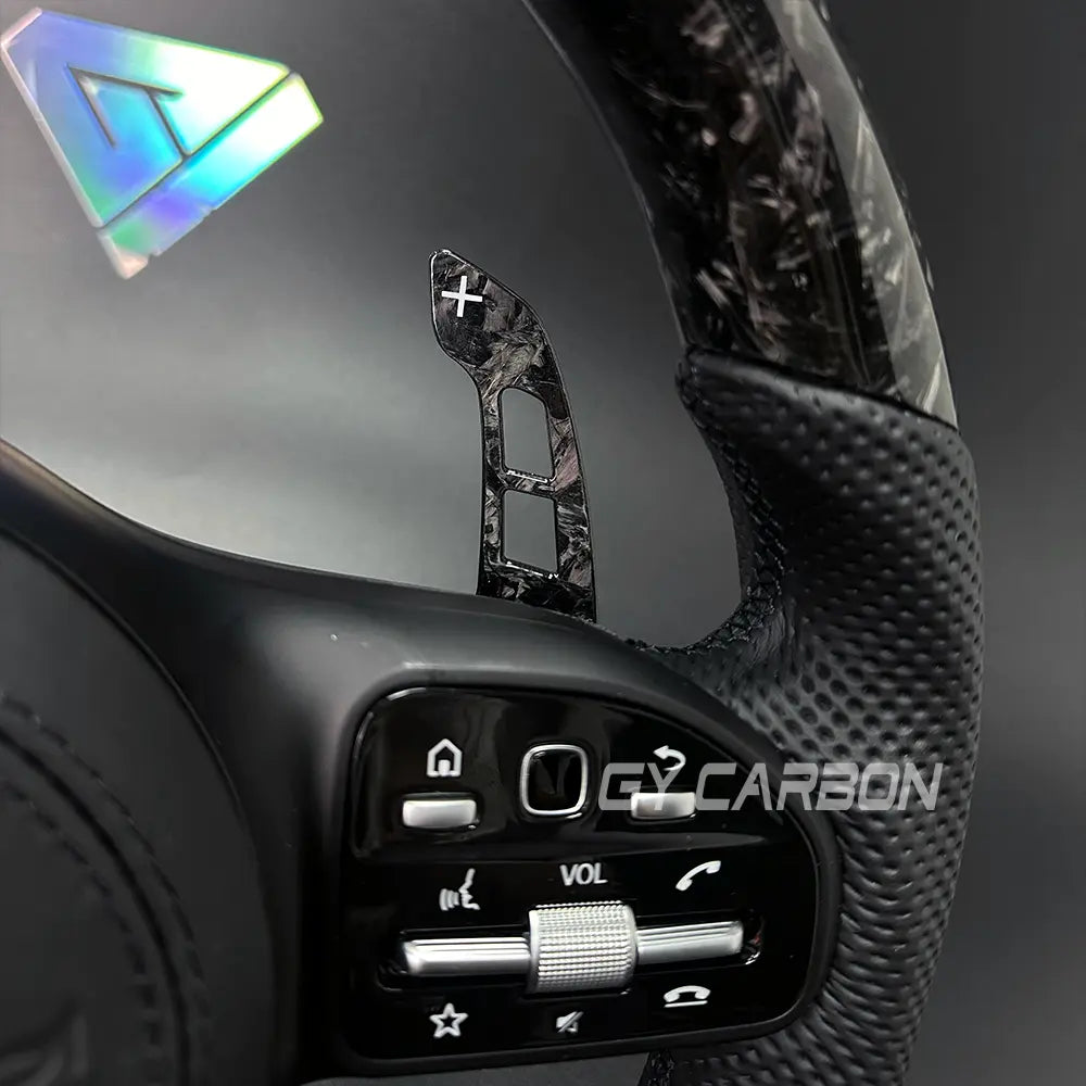 Forged Carbon Fiber Steering Wheel For Mercedes-Benz AMG C63 E63 A/C/E-Class W212 W205 W204 W213