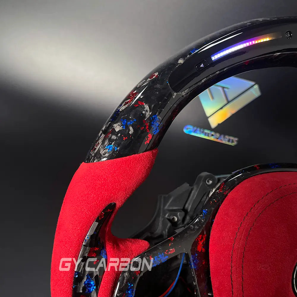 Forged Carbon Fiber LED Steering Wheel For BMW G30 G31 G32 G38 G02 G87 G80 G82 G42 G20 M3-M5