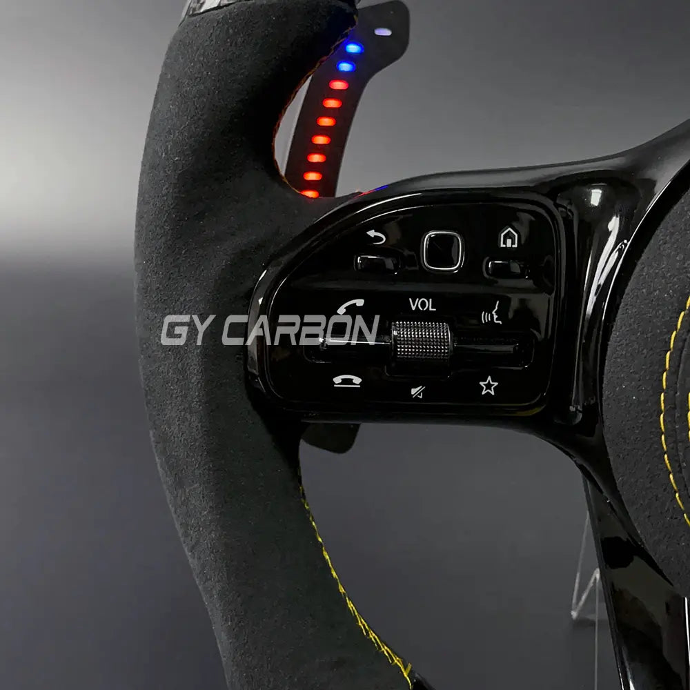 Carbon Fiber LED Steering Wheel For Mercedes-Benz AMG Models A C E GLE GLC S CLA C63 W204 W205