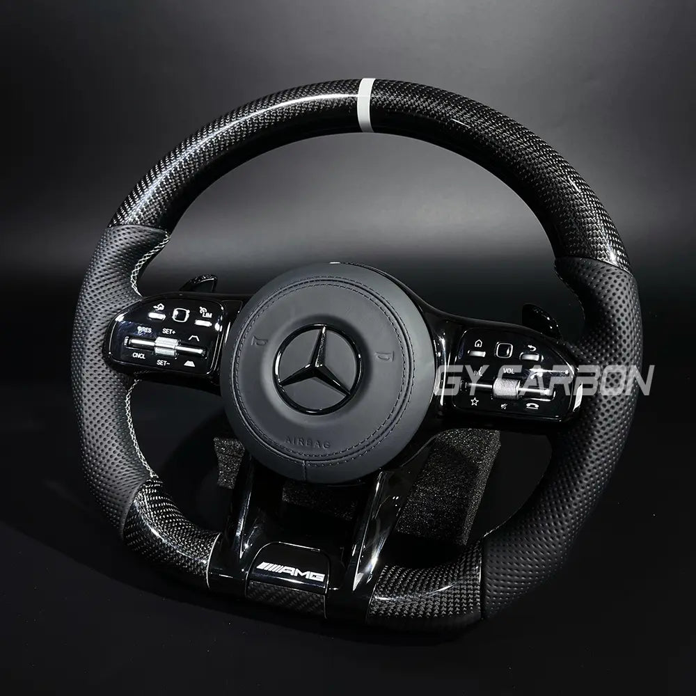 Carbon Fiber Steering Wheel For Mercedes Benz W204 W205 W166 W212 W220 W221 W222 C117 C43 C63 Old Upgrade New