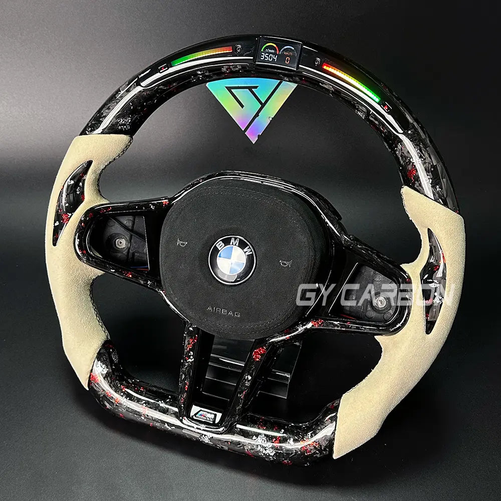 Forged Carbon Fiber LED Steering Wheel For BMW G Series Upgrade CS