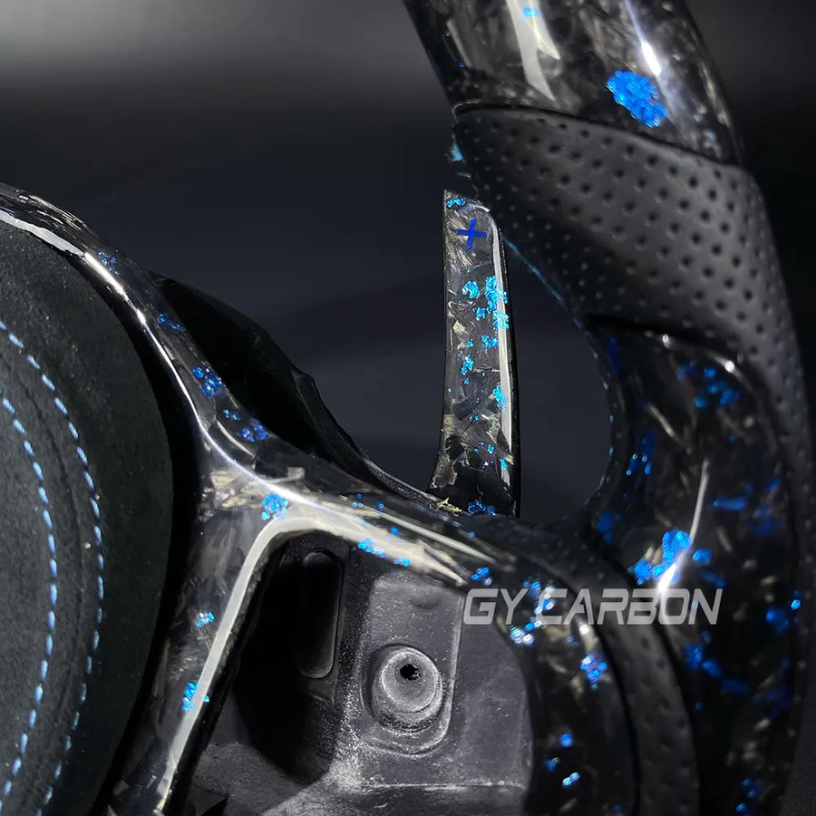 LED Forged Carbon Fiber Steering Wheel For BMW G Series