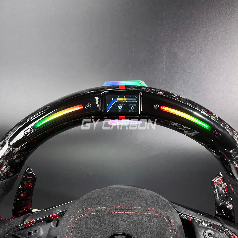 Forged Carbon Fiber LED Steering Wheel Fit For VW Golf MK8/8.5