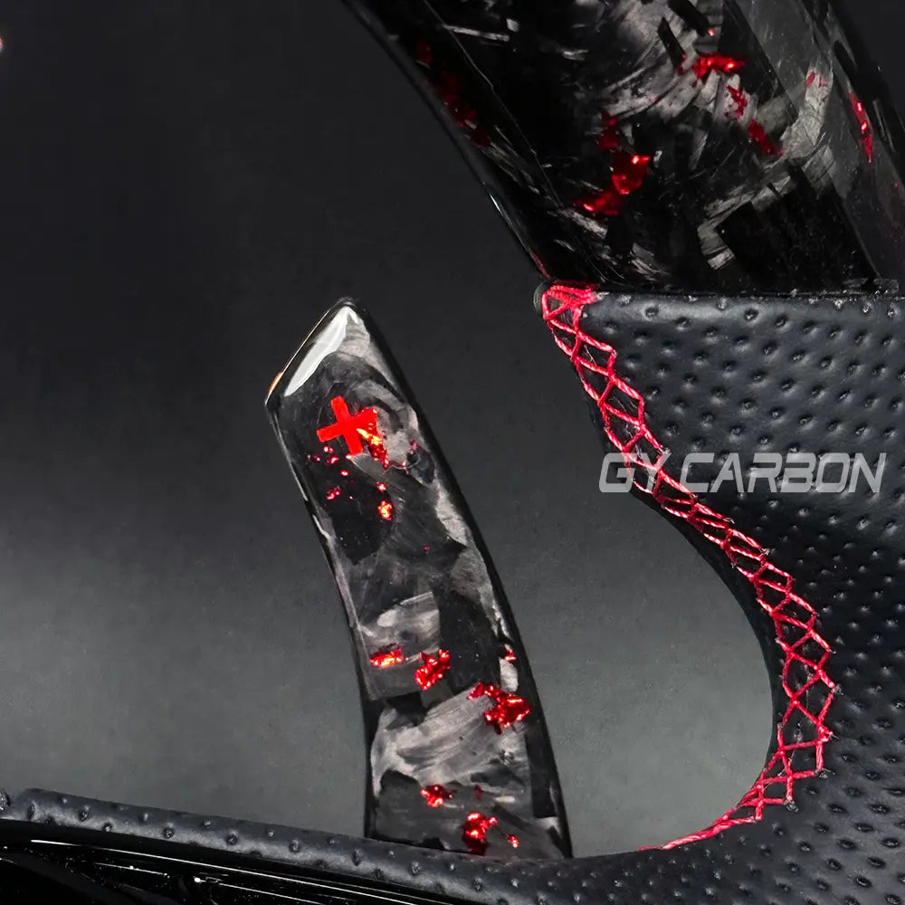 Custom Carbon Fiber LED Steering Wheel For Skoda VRS Octavia