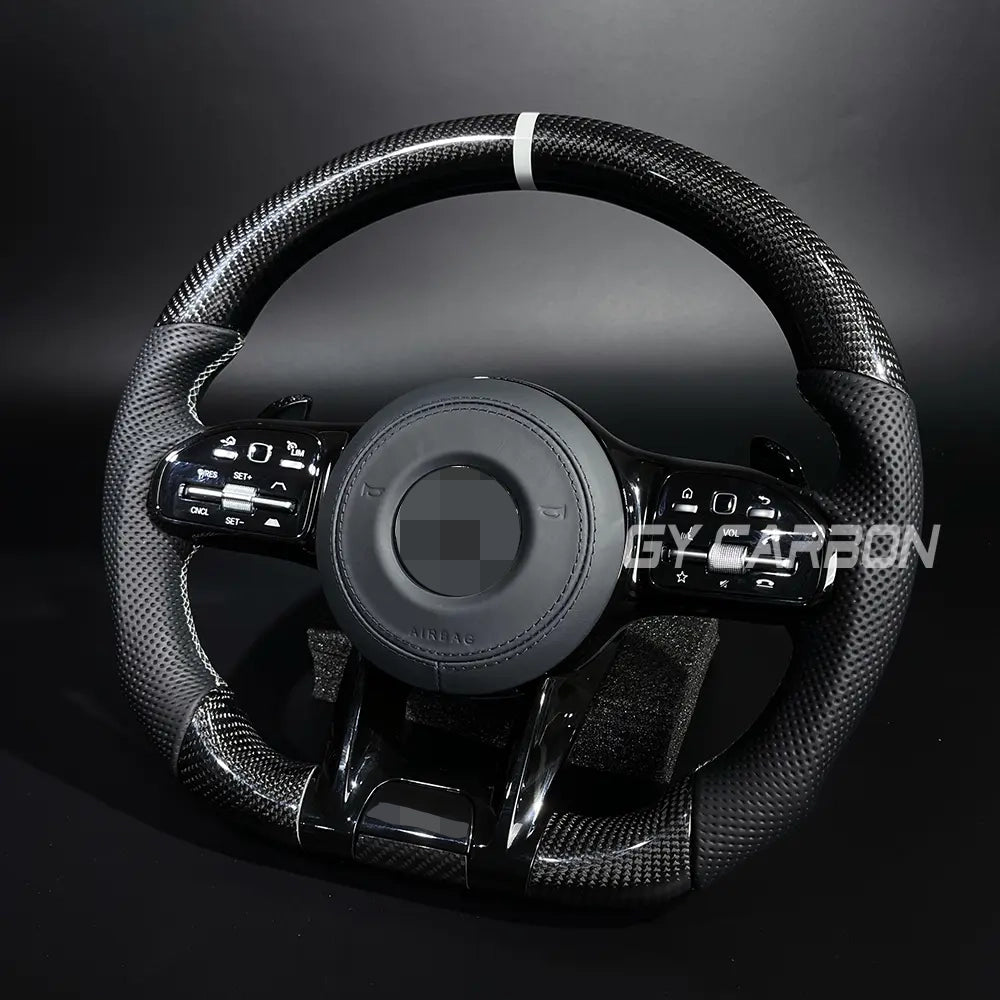 Carbon Fiber Steering Wheel For Mercedes Benz W204 W205 W166 W212 W220 W221 W222 C117 C43 C63 Old Upgrade New