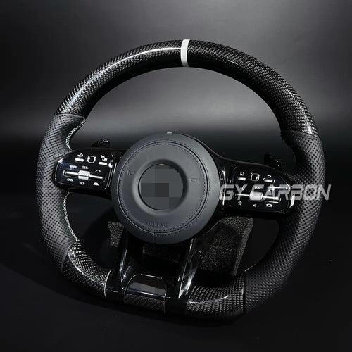 Carbon Fiber Steering Wheel For Mercedes Benz W204 W205 W166 W212 W220 W221 W222 C117 C43 C63 Old Upgrade New