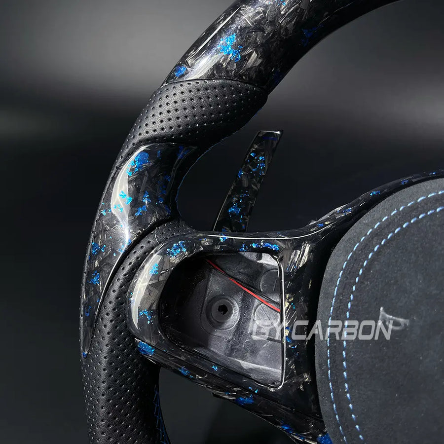 LED Forged Carbon Fiber Steering Wheel For BMW G Series