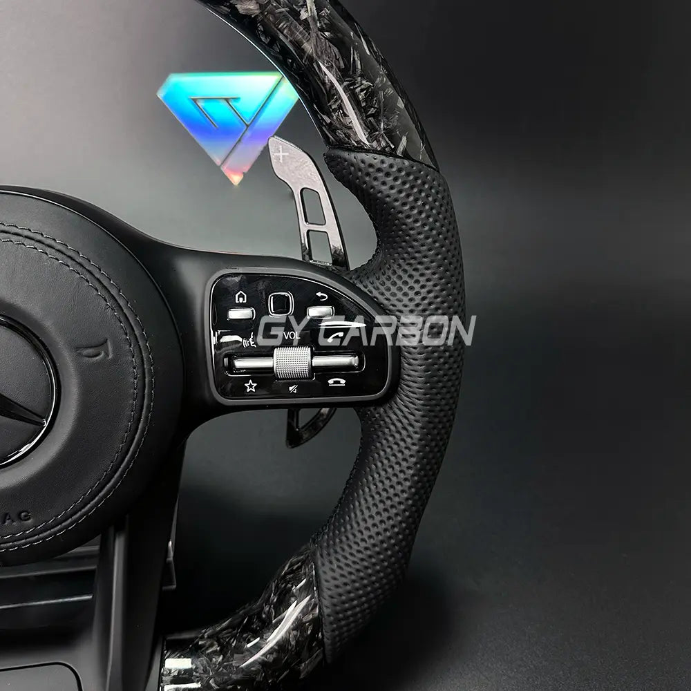 Forged Carbon Fiber Steering Wheel For Mercedes-Benz AMG C63 E63 A/C/E-Class W212 W205 W204 W213