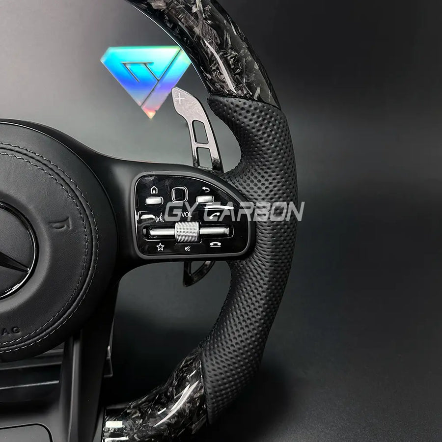 Forged Carbon Fiber Steering Wheel For Mercedes-Benz AMG C63 E63 A/C/E-Class W212 W205 W204 W213