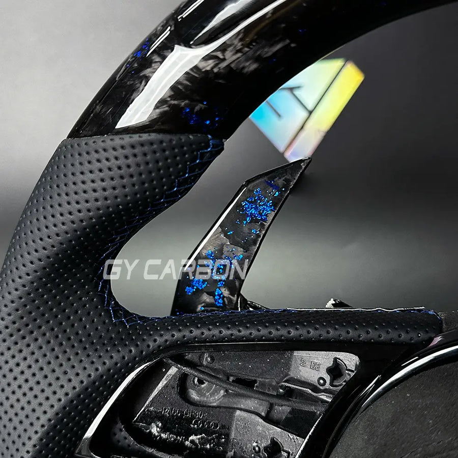 Forged Carbon Fiber LED Steering Wheel For Audi B9 RS3 RS4 RS5 S3 S4 S5 A3 A4 A5