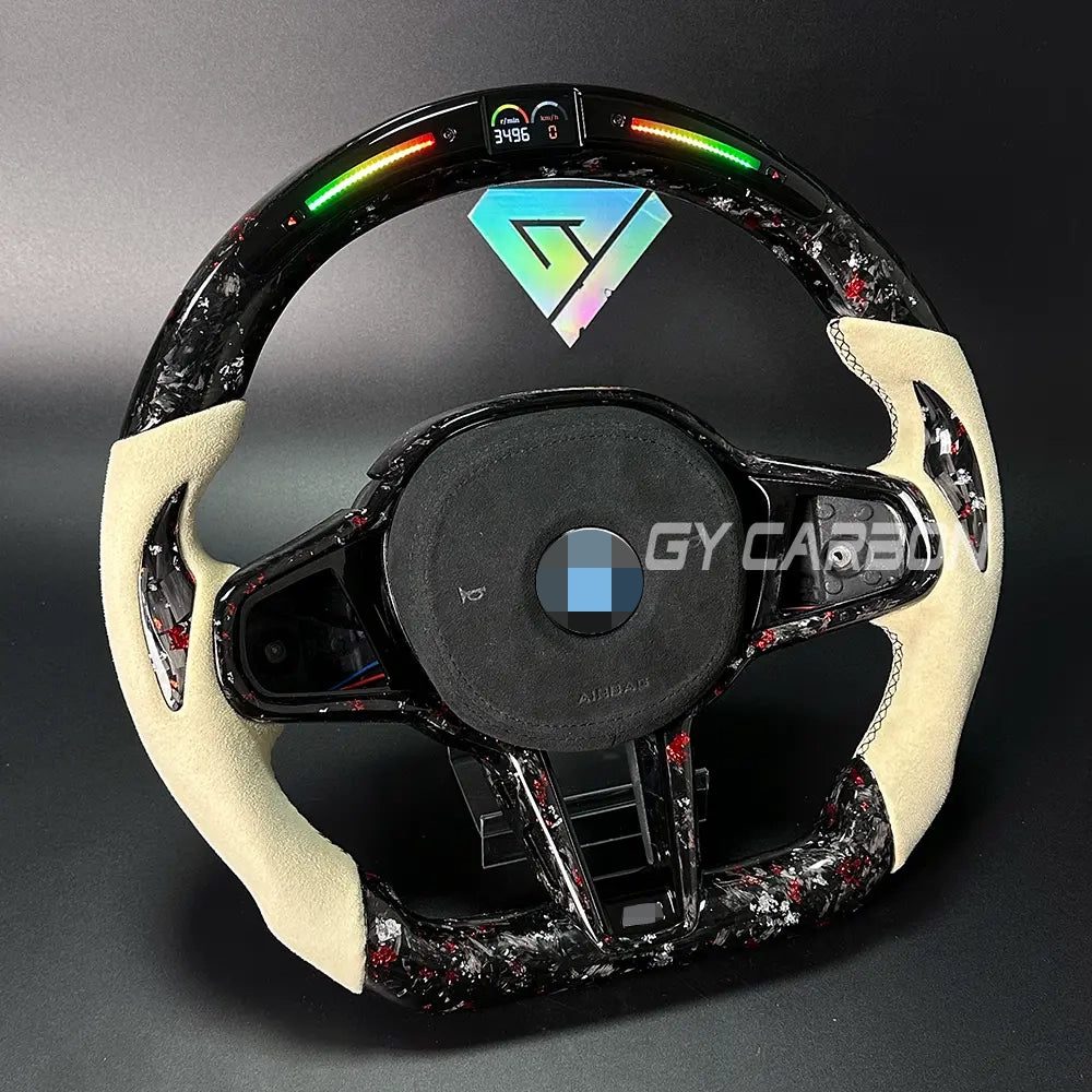 Forged Carbon Fiber LED Steering Wheel For BMW G Series Upgrade CS