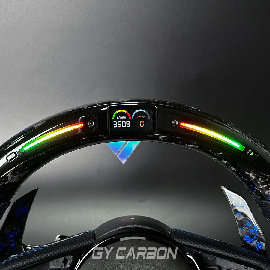 Forged Carbon Fiber LED Steering Wheel For Audi B9 RS3 RS4 RS5 S3 S4 S5 A3 A4 A5