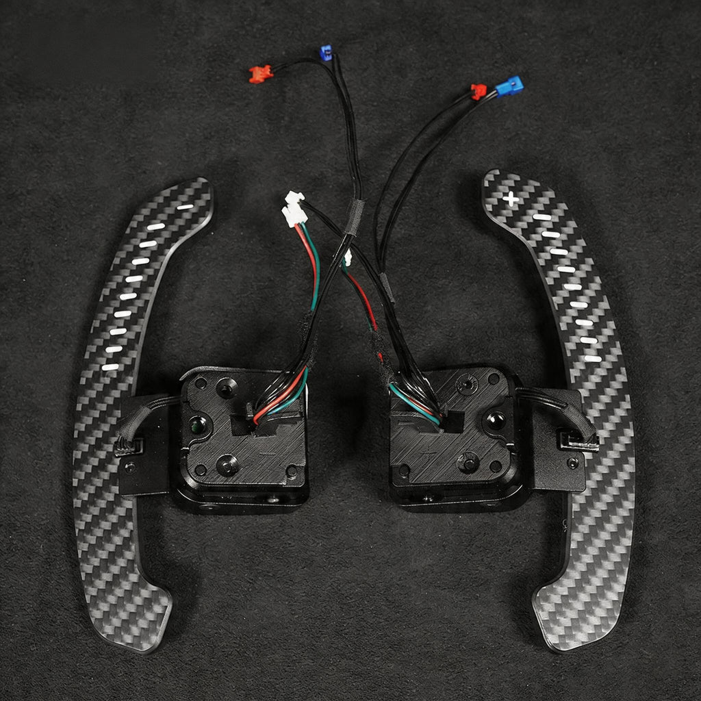 Carbon Fiber Magnetic LED Paddle Shifters For BMW / AUDI / Mercedes Benz / Volkswagen / Lexus / MINI / Porsche